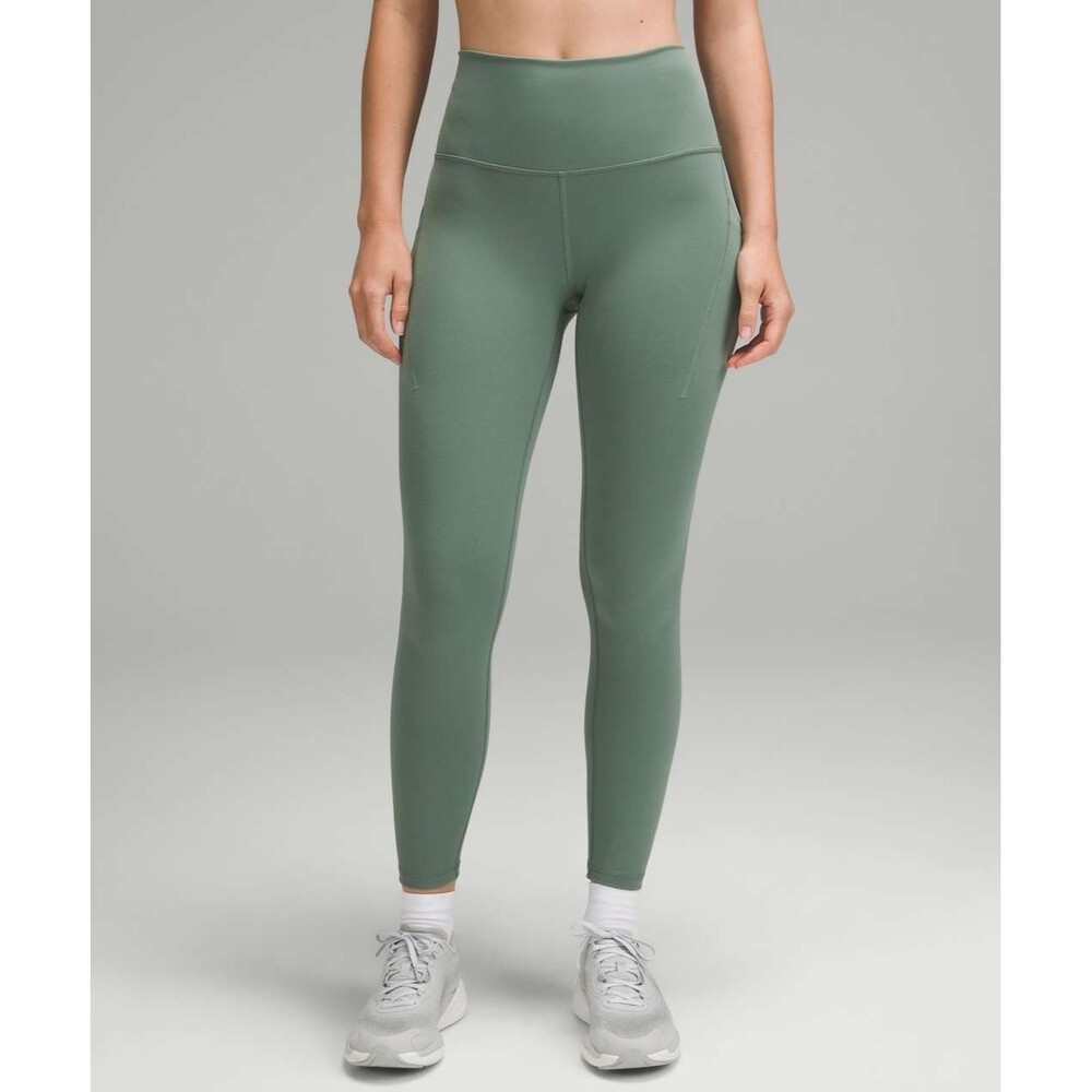 Lululemon Wunder Train High-Rise Tight with Pockets 25" Grey Eucalyptus W5EPSS 6